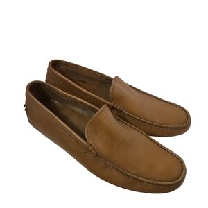 Todd Welsh Mens Brown Leather  Moccasin Loafer Shoe Sz 7.5